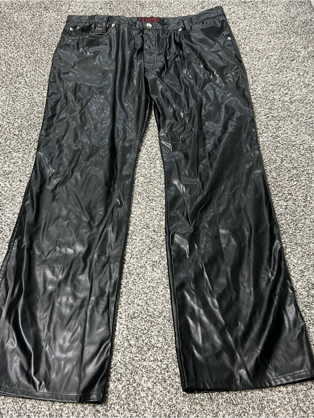Tripp NYC Men BLK Faux Y2K-style pants Men’s Size 40x34 Goth Emo Punk Grunge Alt
